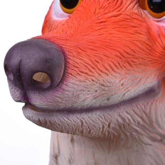 Orange Zootopia Fox Manga Costume Latex Rubber Horror Scary Mask Halloween Party - Picture 7 of 7